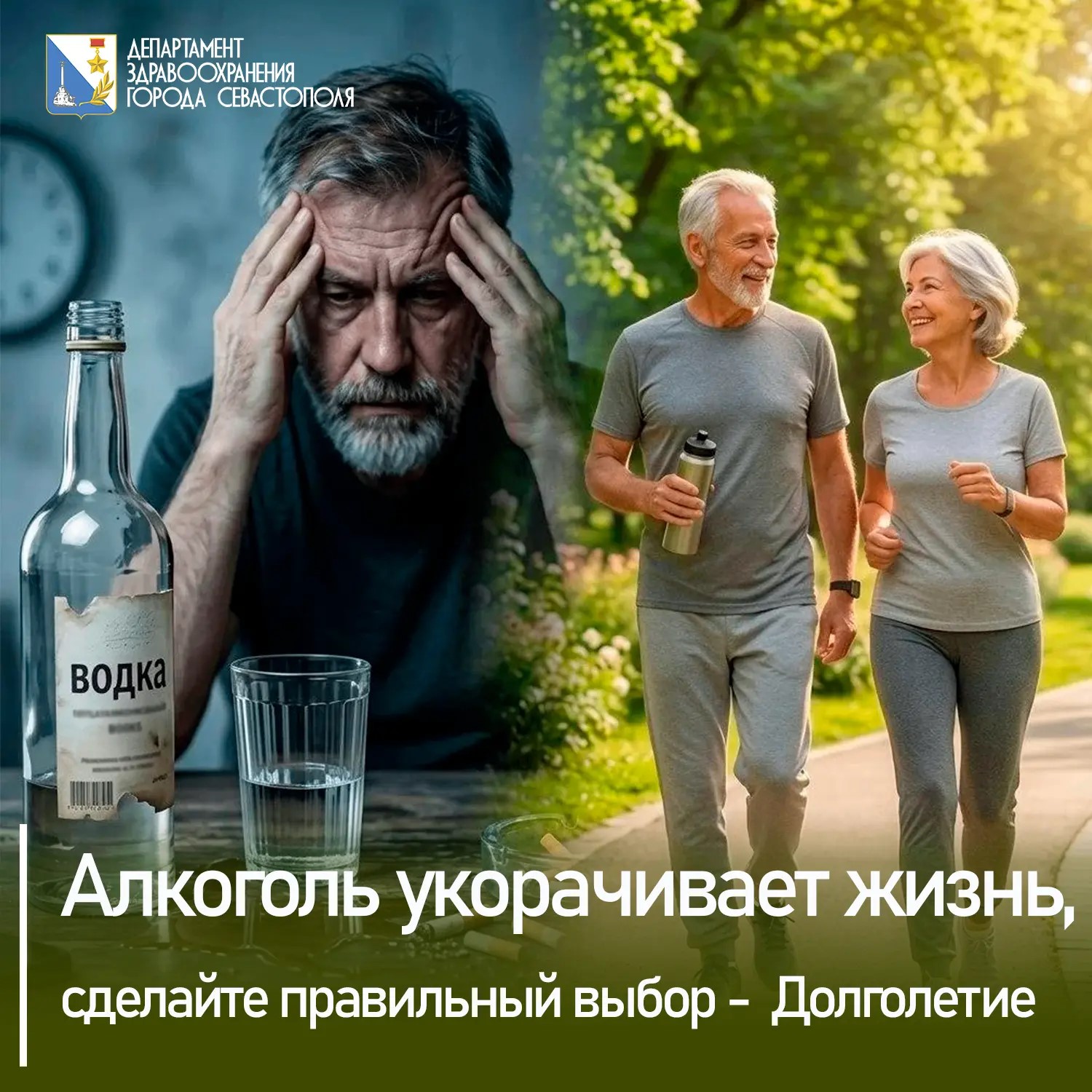 Алкоголь укорачивает жизнь, сделайте правильный выбор - долголетие